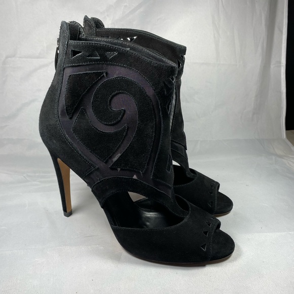 SIGERSON MORRISON | Mesh Macee Suede Heels 9 - Picture 4 of 15